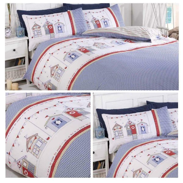 Blue Gingham Beach Hut Duvet Set