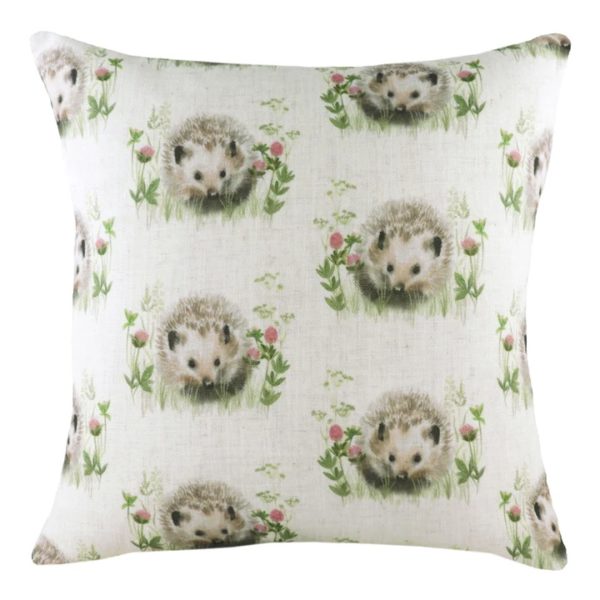 Hedgerow Hedgehog Repeat Cushion by Evans Lichfield